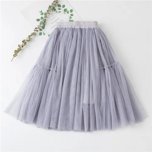 Girls’ Cotton Lace Tutu Skirt – 4-12Y