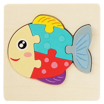 3D Wooden Animal Puzzle for Kids