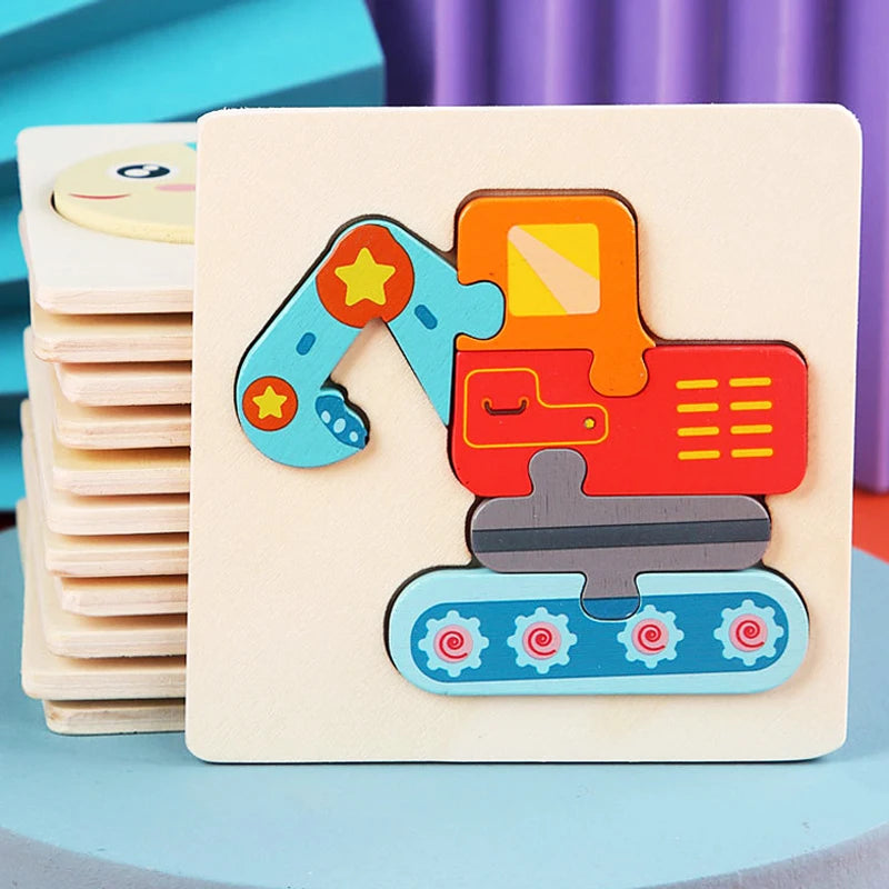 3D Wooden Animal Puzzle for Kids