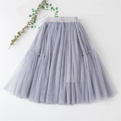 Girls’ Cotton Lace Tutu Skirt – 4-12Y