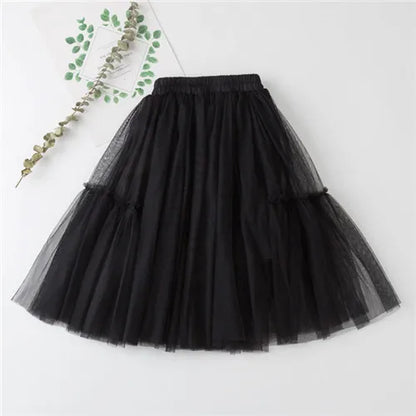 Girls’ Cotton Lace Tutu Skirt – 4-12Y