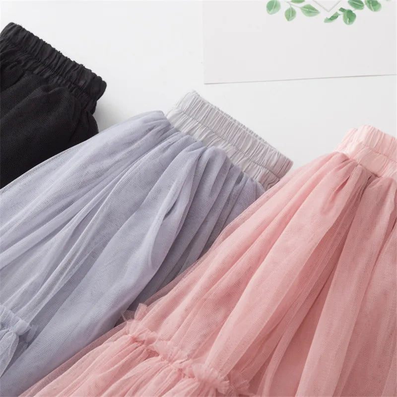Girls’ Cotton Lace Tutu Skirt – 4-12Y