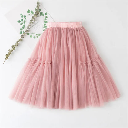 Girls’ Cotton Lace Tutu Skirt – 4-12Y