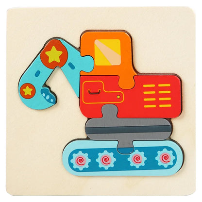 3D Wooden Animal Puzzle for Kids