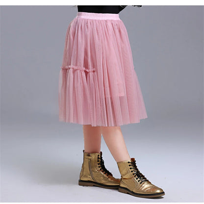 Girls’ Cotton Lace Tutu Skirt – 4-12Y
