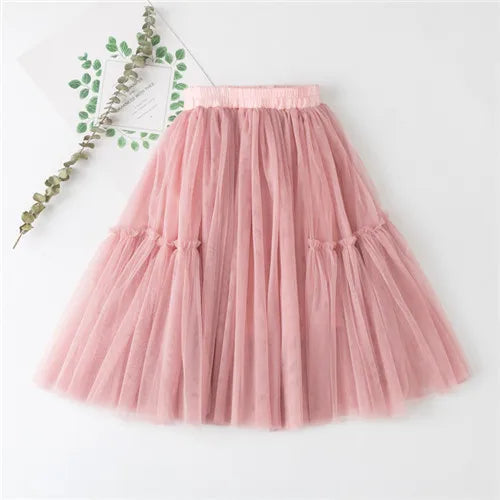 Girls’ Cotton Lace Tutu Skirt – 4-12Y