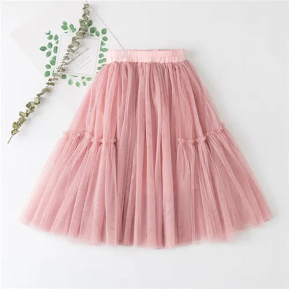 Girls’ Cotton Lace Tutu Skirt – 4-12Y