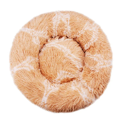 Round Plush Pet Bed – Large & Medium Dogs