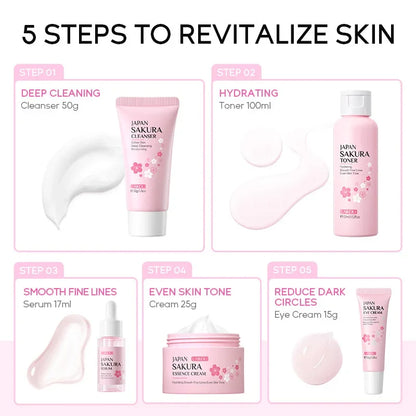 LAIKOU Sakura 5-Piece Skin Care Set