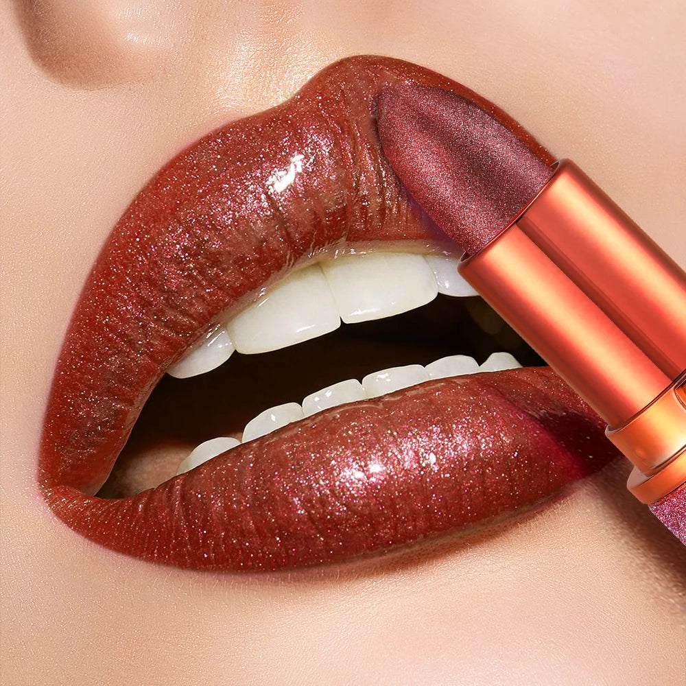 Rose Smoke Glitter Lip Powder