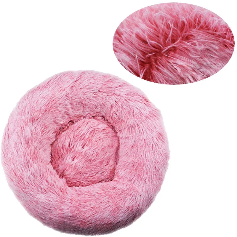 Round Plush Pet Bed – Large & Medium Dogs