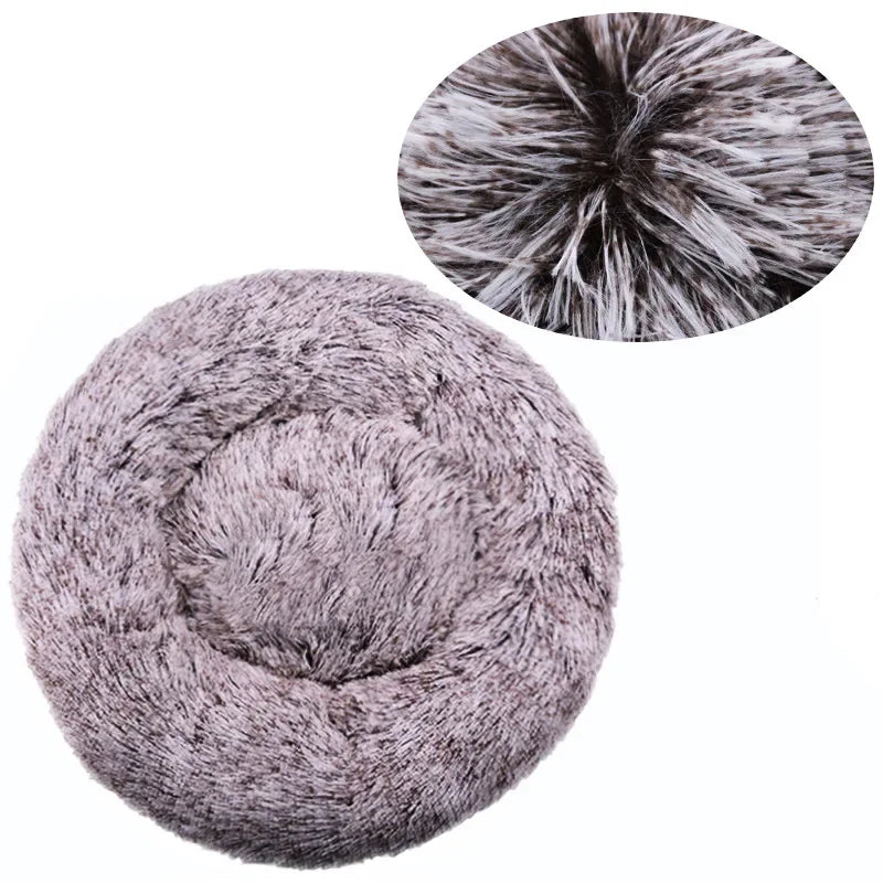 Round Plush Pet Bed – Large & Medium Dogs