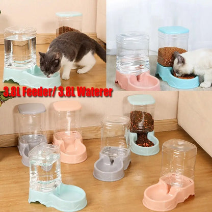 3.8L Automatic Pet Feeder & Water Fountain