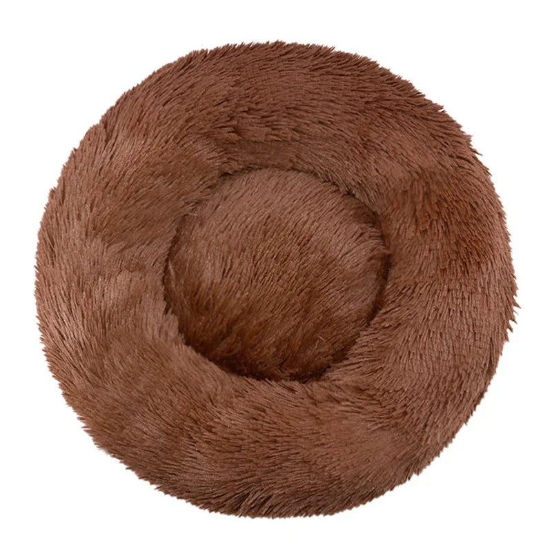 Round Plush Pet Bed – Large & Medium Dogs