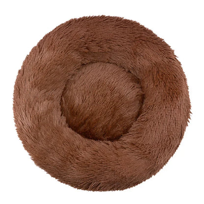 Round Plush Pet Bed – Large & Medium Dogs