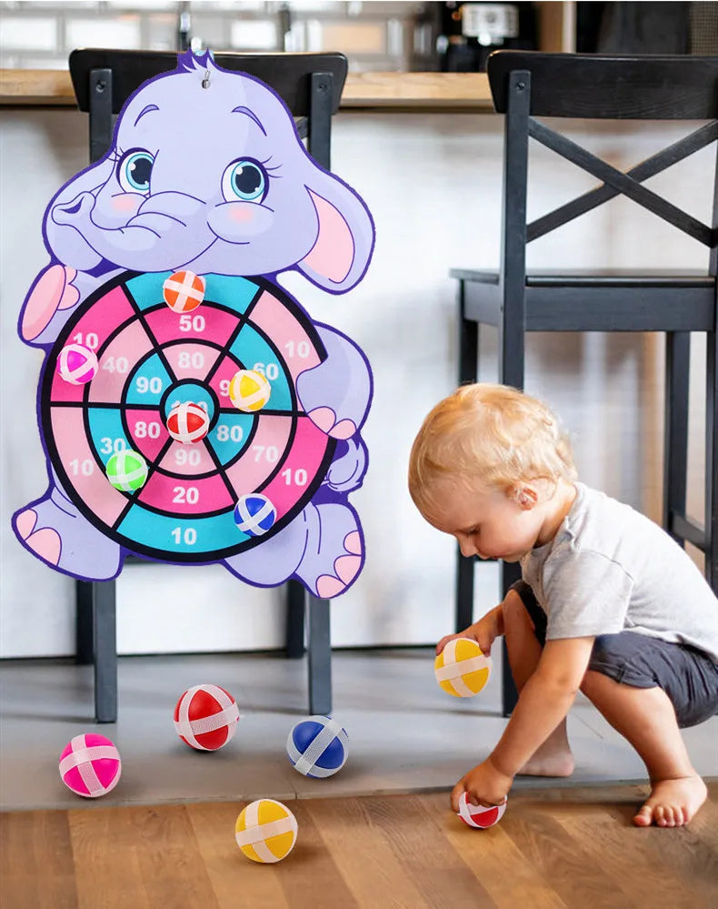 Montessori Cartoon Animal Dart Board Toy