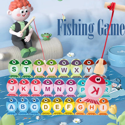Wooden Educational Fishing Game for Kids