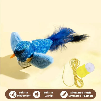 Bird Sound Cat Toy with Elastic Rope