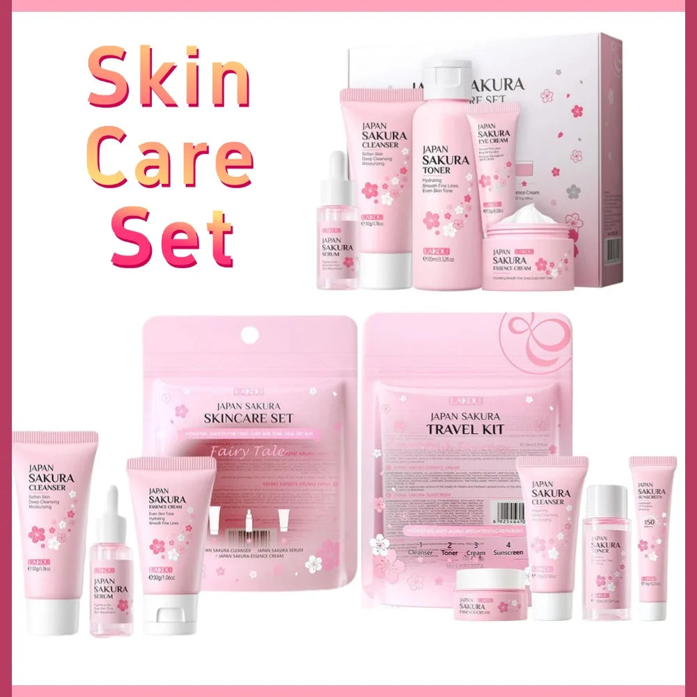 Sakura 5-Piece Travel Skin Care Set