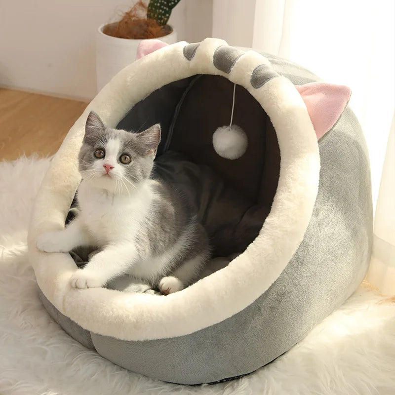 Cartoon Deep Sleep Cat & Pet Bed