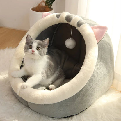 Cartoon Deep Sleep Cat & Pet Bed