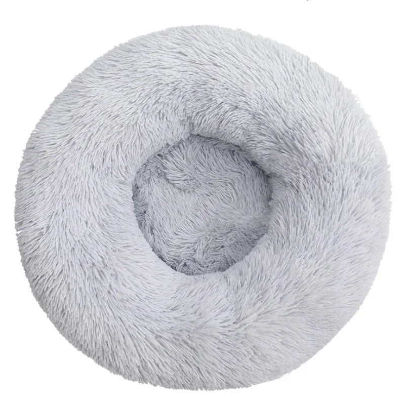 Round Plush Pet Bed – Large & Medium Dogs