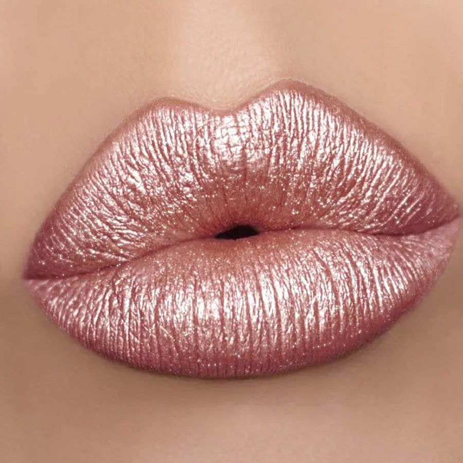 Metallic Red Glitter Lipstick