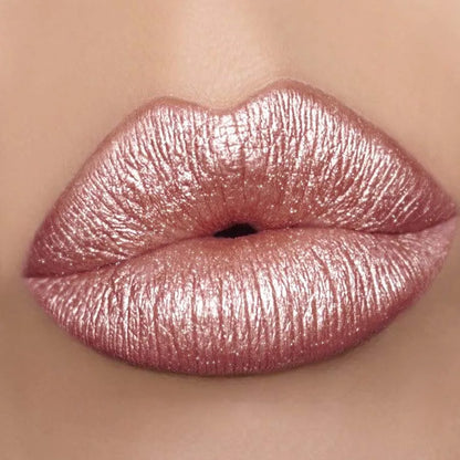 Metallic Red Glitter Lipstick