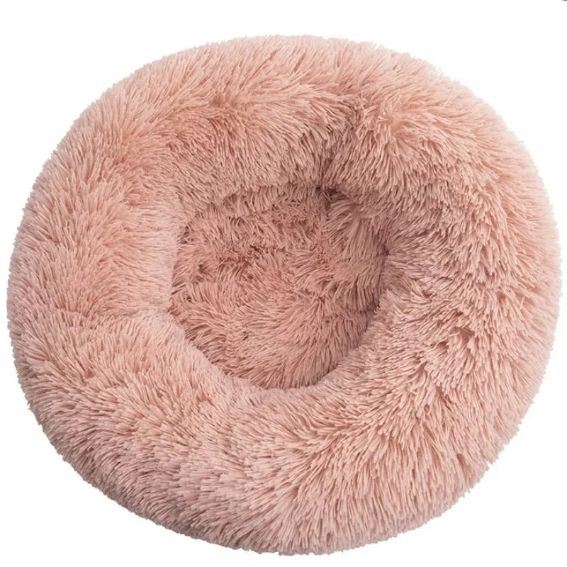 Round Plush Pet Bed – Large & Medium Dogs