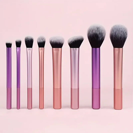 8-Piece Soft Makeup Brush Set