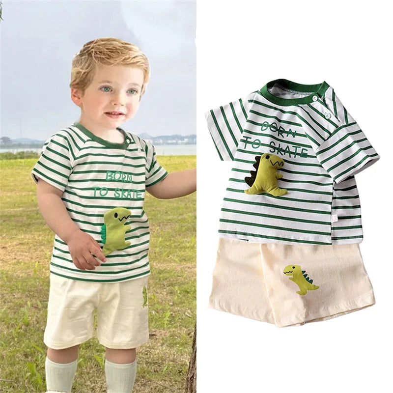 Kids Summer Cotton T-Shirt & Shorts Set