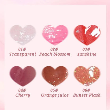 6PCS Hydrating Lip Gloss Set – Transparent & Plumping