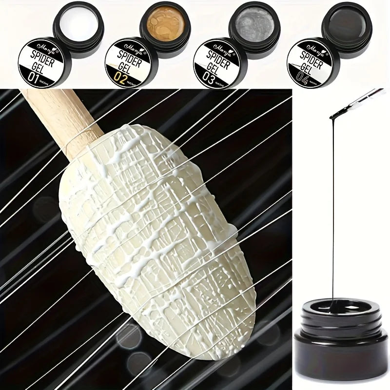 4-Color Nail Art Gel Polish Set