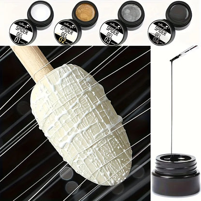 4-Color Nail Art Gel Polish Set
