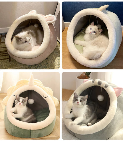Cartoon Deep Sleep Cat & Pet Bed