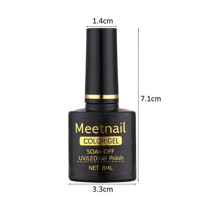 2-Piece Black & White Gel Nail Set