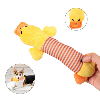 Plush Squeaky Pet Toys – Elephant, Duck, Pig