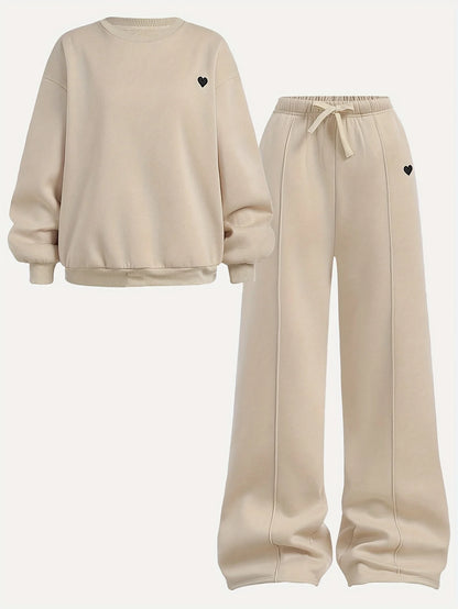Girls’ Autumn 2-Piece Outfit – Pullover & Pants