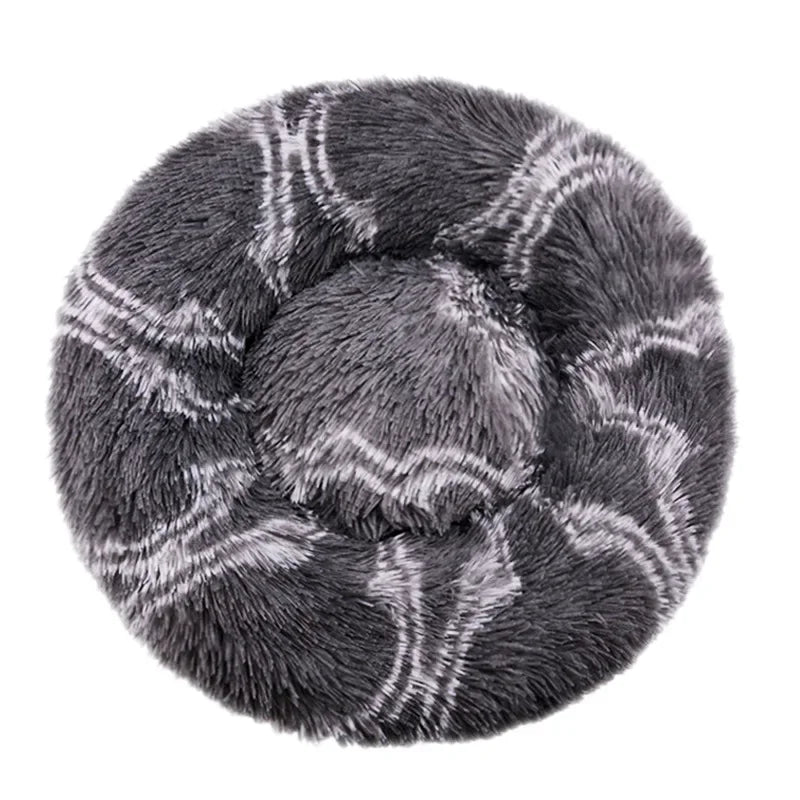 Round Plush Pet Bed – Large & Medium Dogs