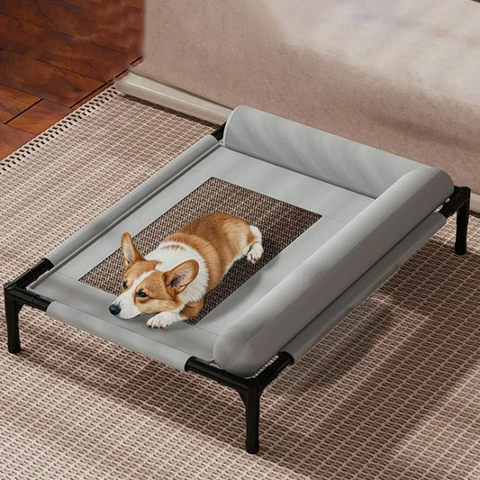 Elevated Mesh Pet Bed with Pillow