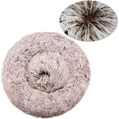 Round Plush Pet Bed – Large & Medium Dogs