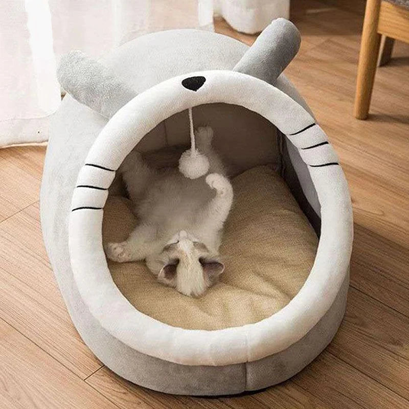Cartoon Deep Sleep Cat & Pet Bed