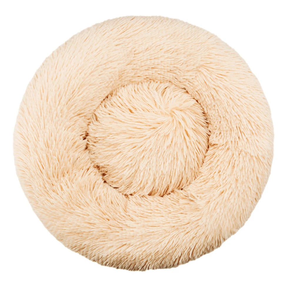 Round Plush Pet Bed – Large & Medium Dogs