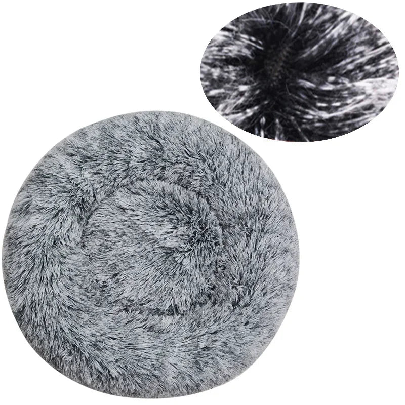 Round Plush Pet Bed – Large & Medium Dogs