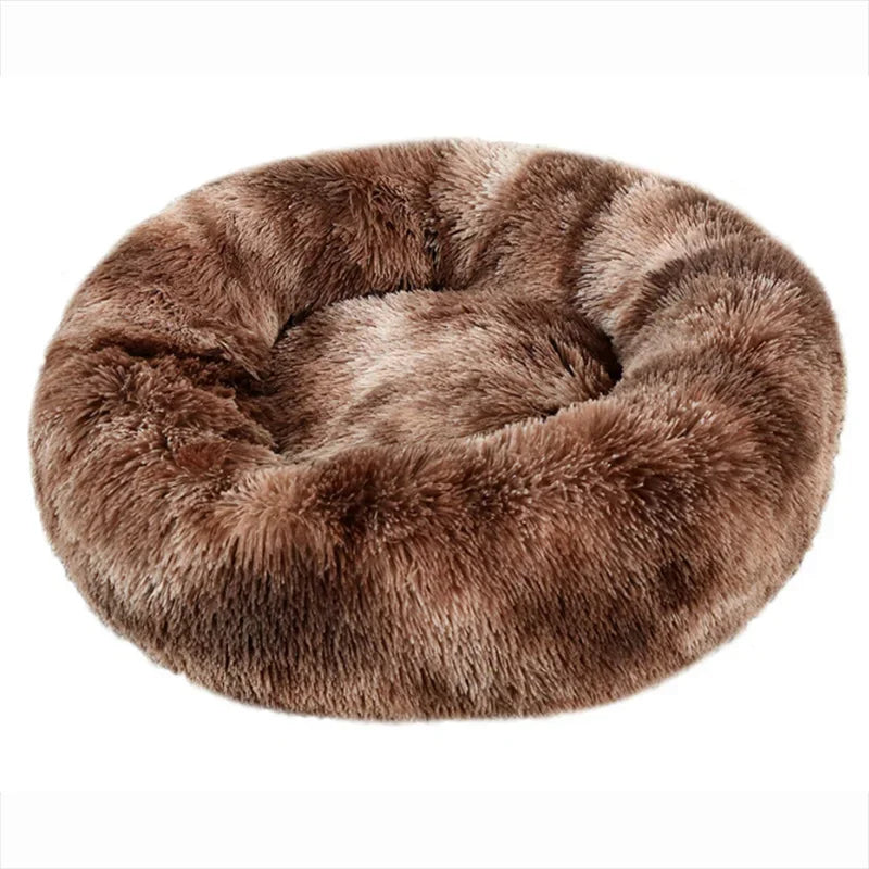 Round Plush Pet Bed – Large & Medium Dogs