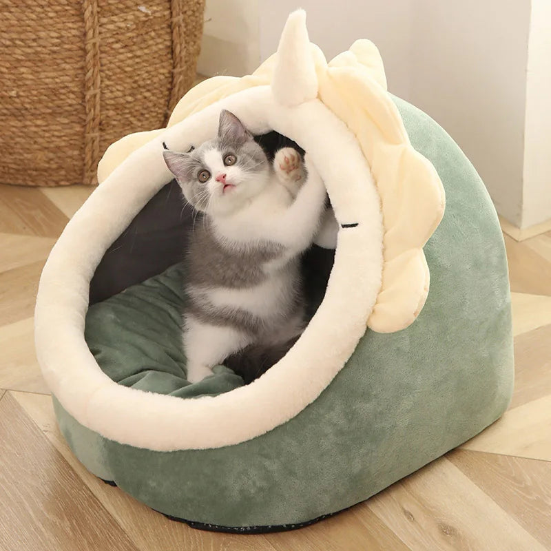 Cartoon Deep Sleep Cat & Pet Bed