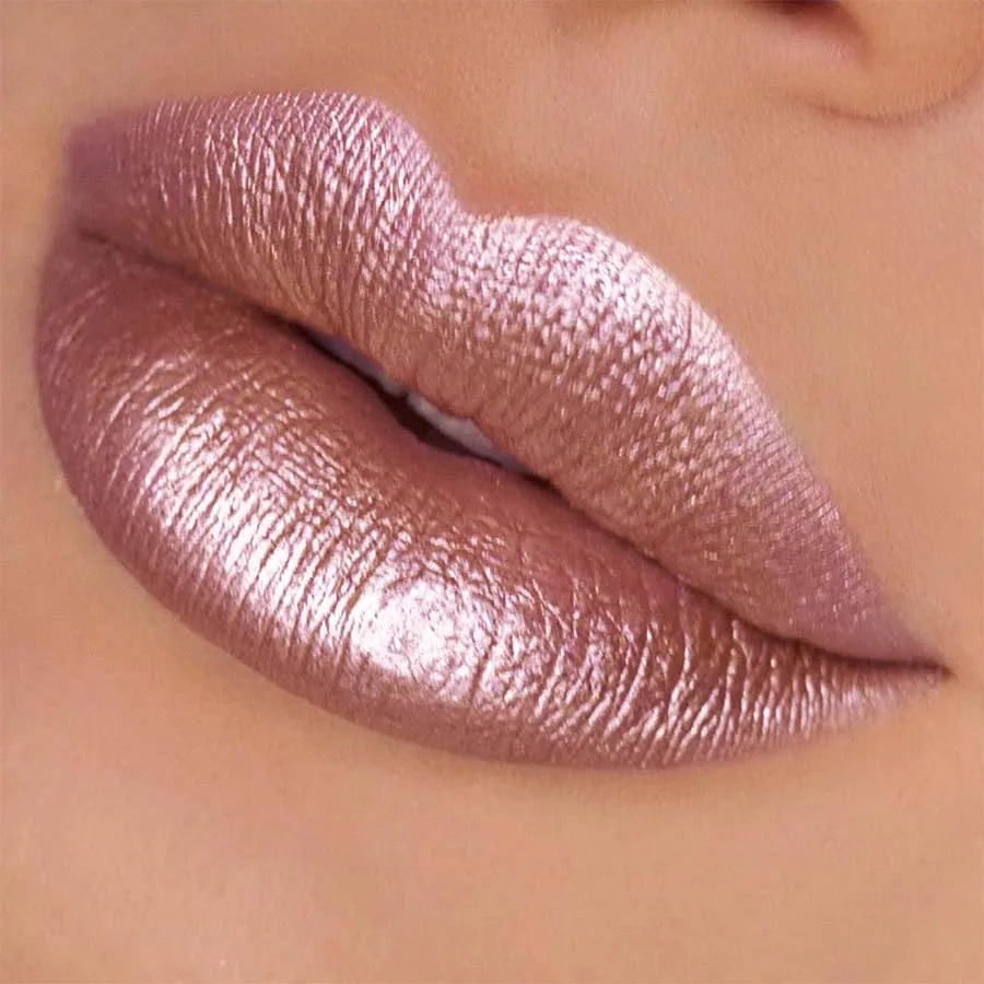 Metallic Red Glitter Lipstick