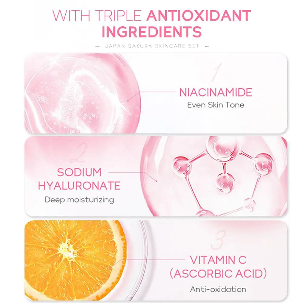 Sakura 5-Piece Travel Skin Care Set
