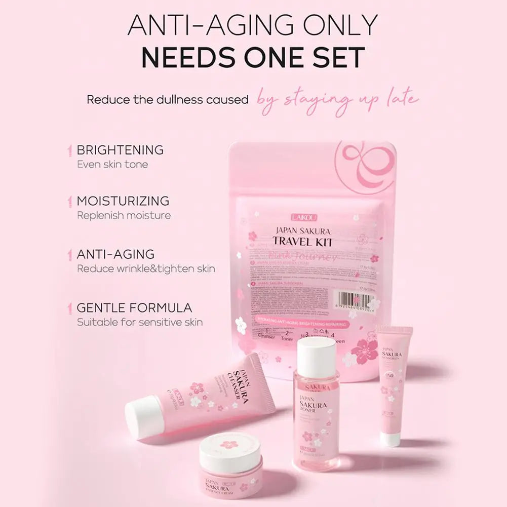 Sakura 5-Piece Travel Skin Care Set