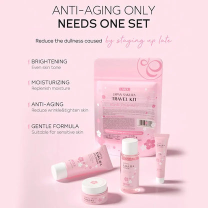 Sakura 5-Piece Travel Skin Care Set
